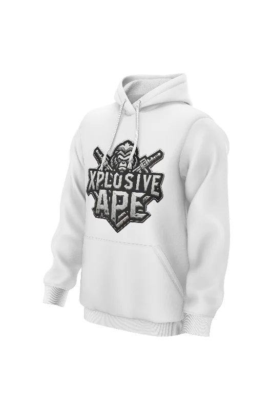 Thermal - insulated men hoodie for winter sports XAPE Iron Monkey Hoodie - White