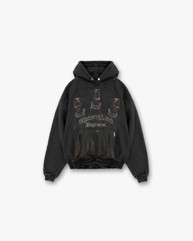 Lightweight men hoodie with mesh panels for breathability Thoroughbred Hoodie - Vintage Black