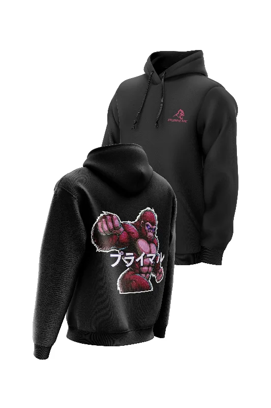 Retro - inspired men hoodie with a varsity logo XAPE Inferno V4 Hoodie - Black