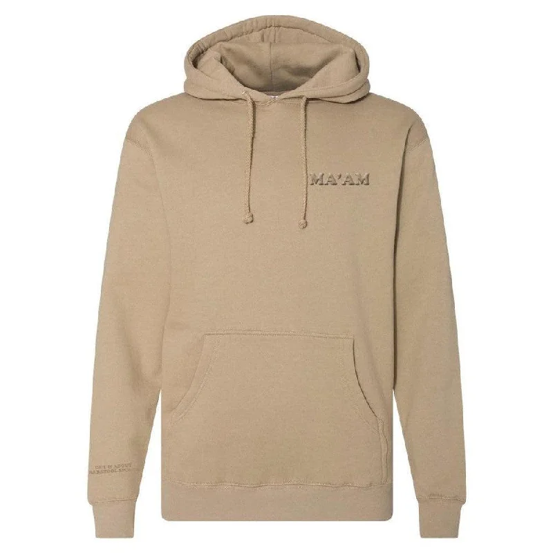Lightweight men hoodie with mesh panels for breathability Ma'am Premium Hoodie