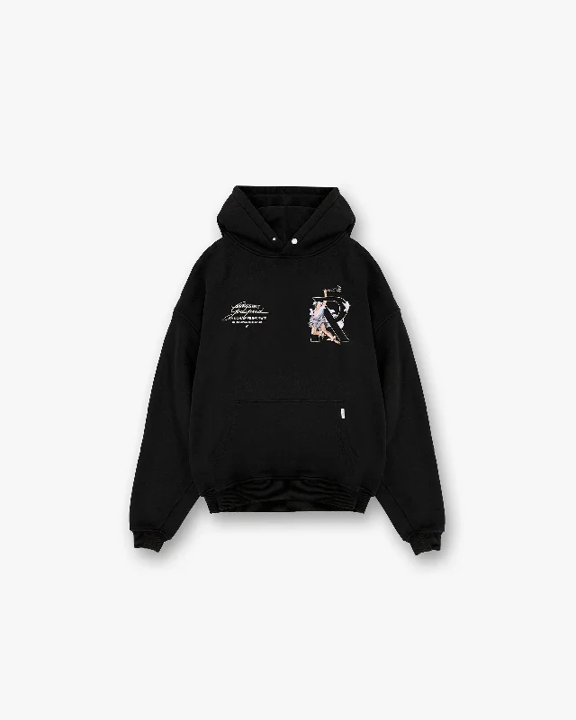 Men hoodie for gym workouts with moisture - wicking technology Hermes Hoodie - Jet Black