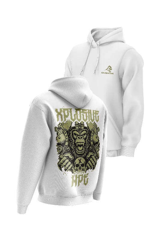 Luxury men hoodie made from cashmere - blend material XAPE Captive Hoodie - White