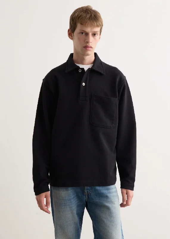 Luxury men hoodie made from cashmere - blend material Fraser Relaxed Organic Loopback Polo