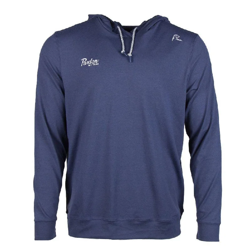 Men hoodie for gym workouts with moisture - wicking technology Rhoback x Pardon My Take "The Admiral" Performance Hoodie