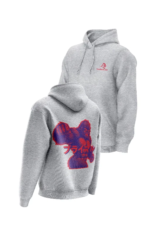 Men hoodie with a kangaroo pocket and ribbed cuffs XAPE Inferno V2 Hoodie - Grey