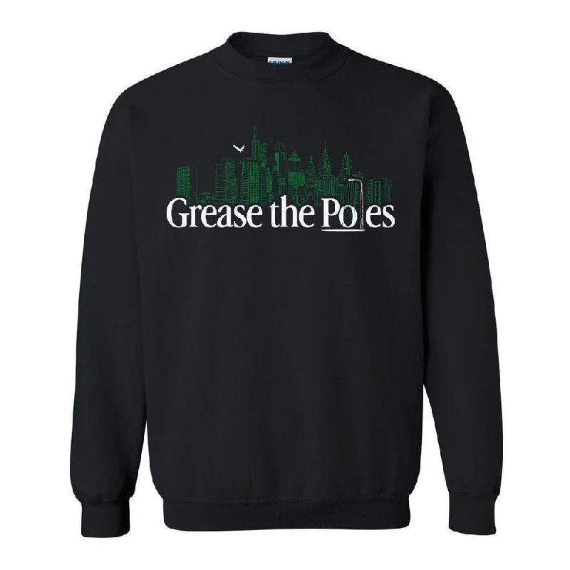 Fleece - lined men hoodie for extreme cold weather Grease The Poles Philly Crewneck