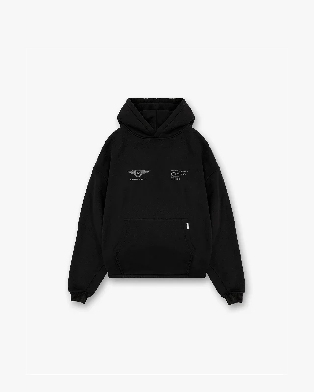 Men hoodie with a kangaroo pocket and ribbed cuffs Team Rep Hoodie - Black