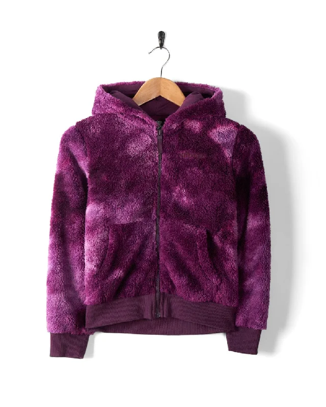 Halloween - themed men hoodie with spooky prints Kiki - Kids Zip Fleece - Purple
