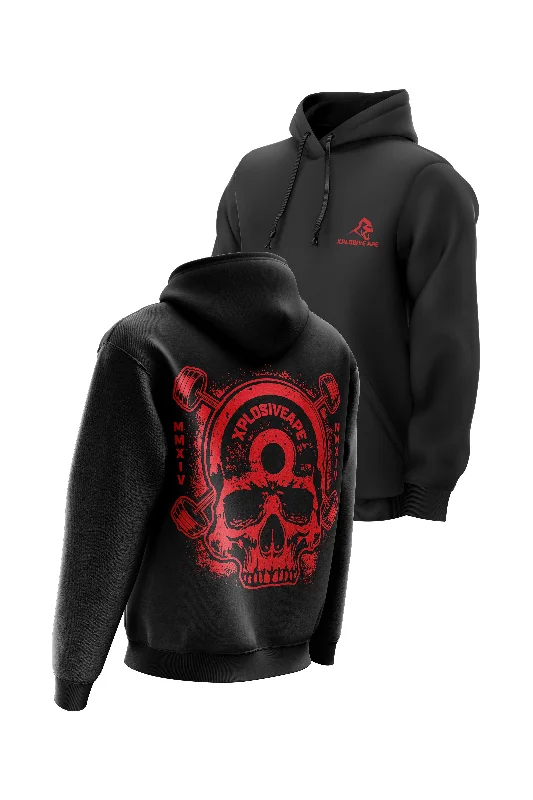 Plus - size men hoodie with a roomy fit for comfort XAPE Metalhead Hoodie - Black