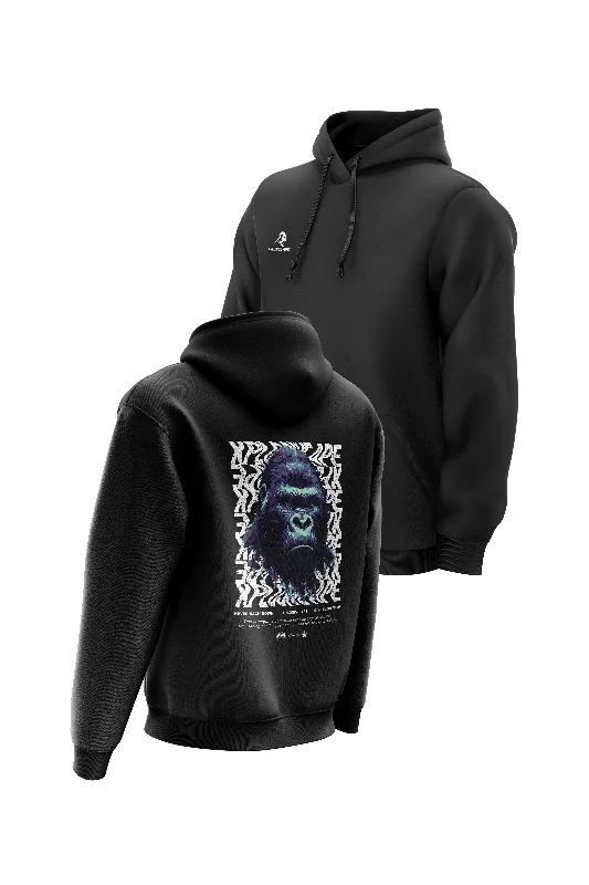 Retro - inspired men hoodie with a varsity logo XAPE Give Everything Hoodie - Black