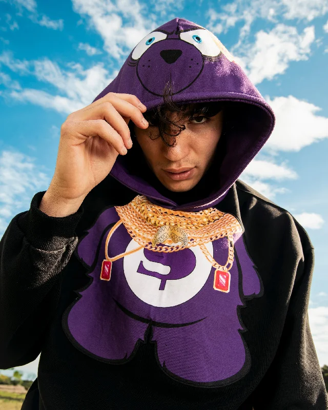 Organic cotton men hoodie for a sustainable and soft feel MANY CHAINS BEAR OVER HOODIE