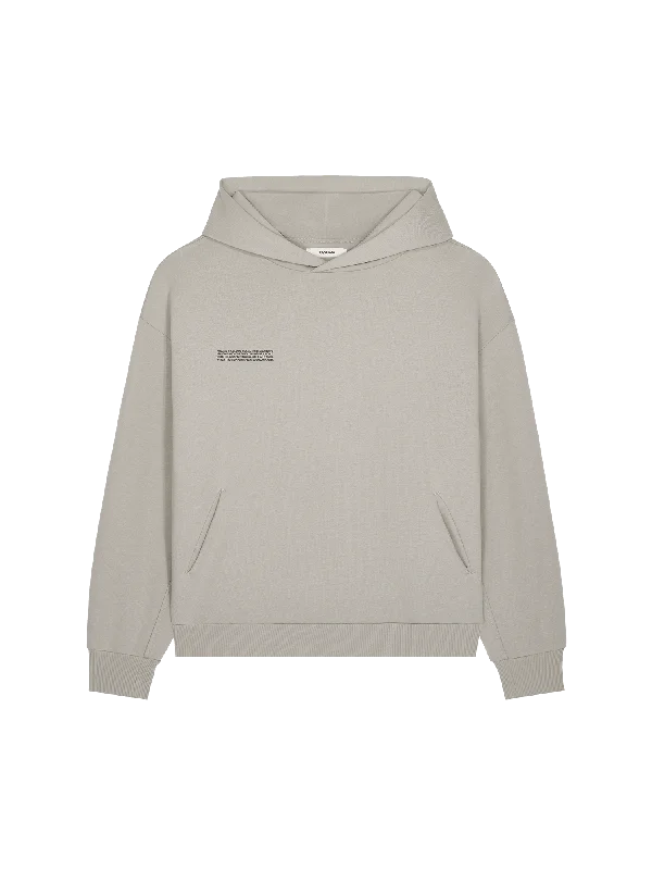 Men hoodie with a kangaroo pocket and ribbed cuffs Mens DNA Hoodie—stone