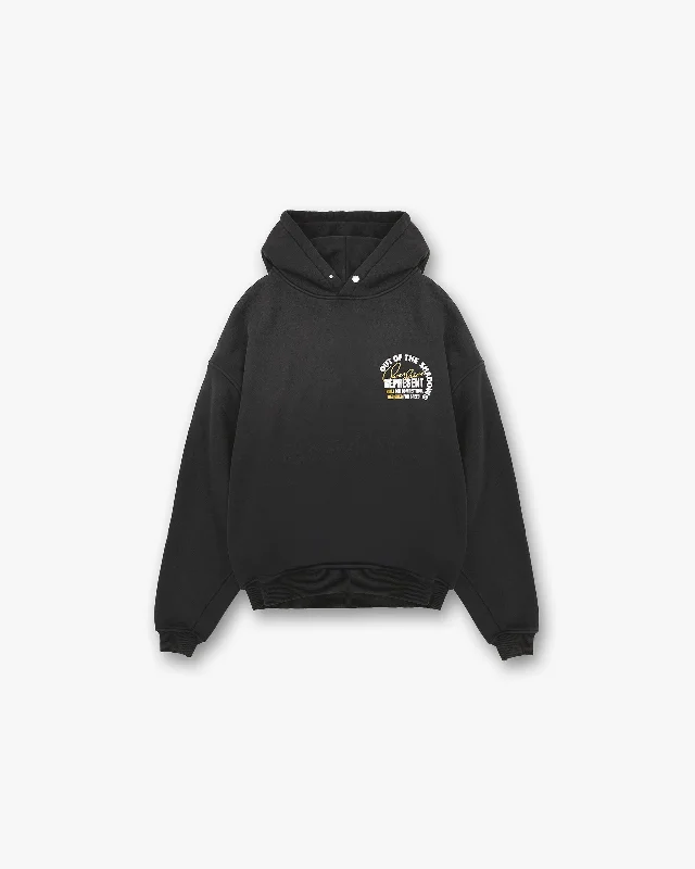 Lightweight men hoodie with mesh panels for breathability Out Of The Shadows Hoodie - Stained Black