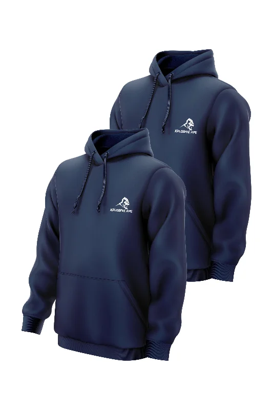 Luxury men hoodie made from cashmere - blend material XAPE Essential 2 Hoodies Combo - Navy