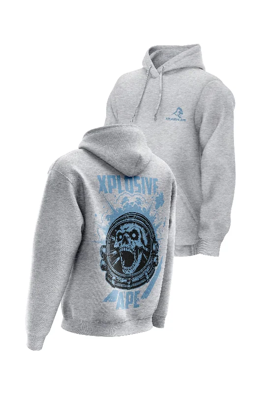 Men hoodie for gym workouts with moisture - wicking technology XAPE Ranger Hoodie - Sports Grey