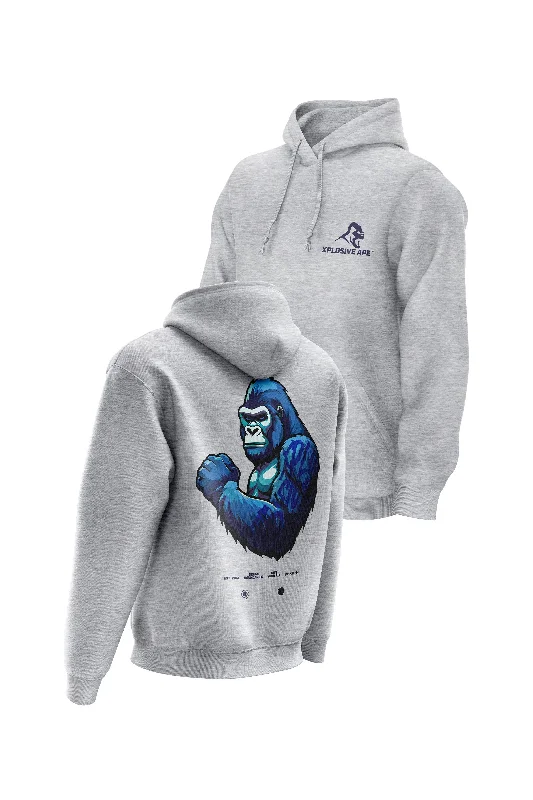 Fleece - lined men hoodie for extreme cold weather XAPE Powerhouse V4 Hoodie - Grey