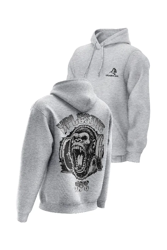 Lightweight men hoodie with mesh panels for breathability XAPE Old School Hoodie - Sports Grey