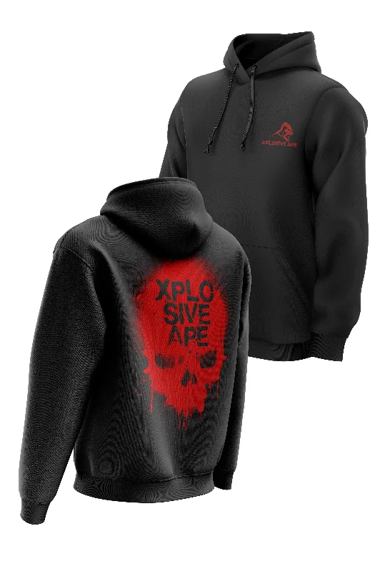 Halloween - themed men hoodie with spooky prints XAPE 'Punished' Hoodie - Black