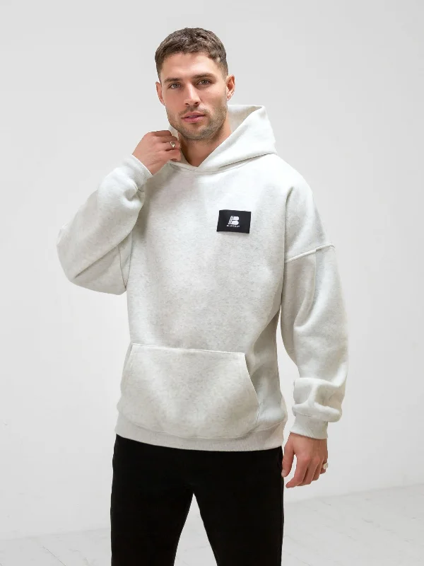 Lightweight men hoodie with mesh panels for breathability Apex Label Hoodie - Marl White