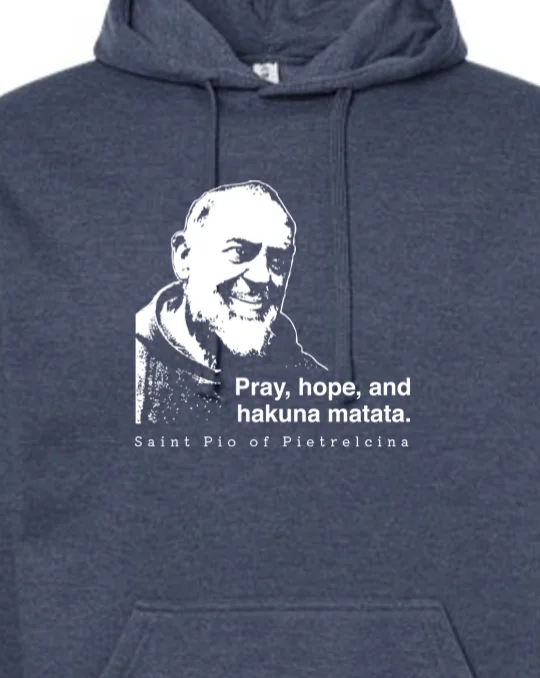 Thermal - insulated men hoodie for winter sports Hakuna Matata - St. Padre Pio Hoodie Sweatshirt Thermal - insulated men hoodie for winter sports Hakuna Matata - St. Padre Pio Hoodie Sweatshirt
