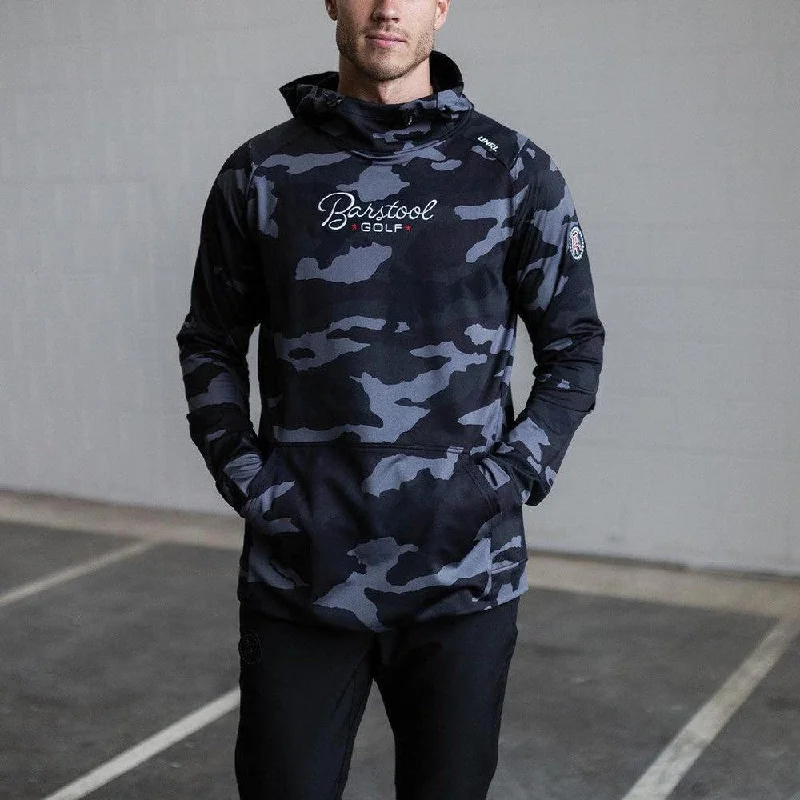 Luxury men hoodie made from cashmere - blend material UNRL x Barstool Golf Camo Crossover Hoodie II