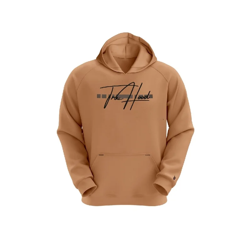 Fleece - lined men hoodie for extreme cold weather Premium Men's Brown Hoodie | OG Embroidery | Organic Cotton Blend