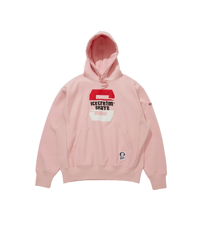 Luxury men hoodie made from cashmere - blend material PUFF PRINT 'S' HOOD - PINK