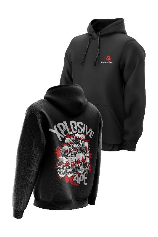 Halloween - themed men hoodie with spooky prints XAPE Stacker Hoodie - Black