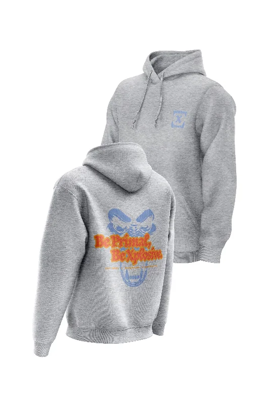 Men hoodie with a detachable hood for versatility XAPE Primal Power V4 Hoodie - Grey