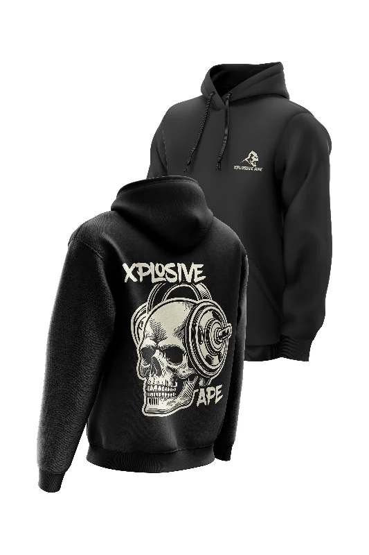 Fleece - lined men hoodie for extreme cold weather XAPE Headcheese Hoodie - Black