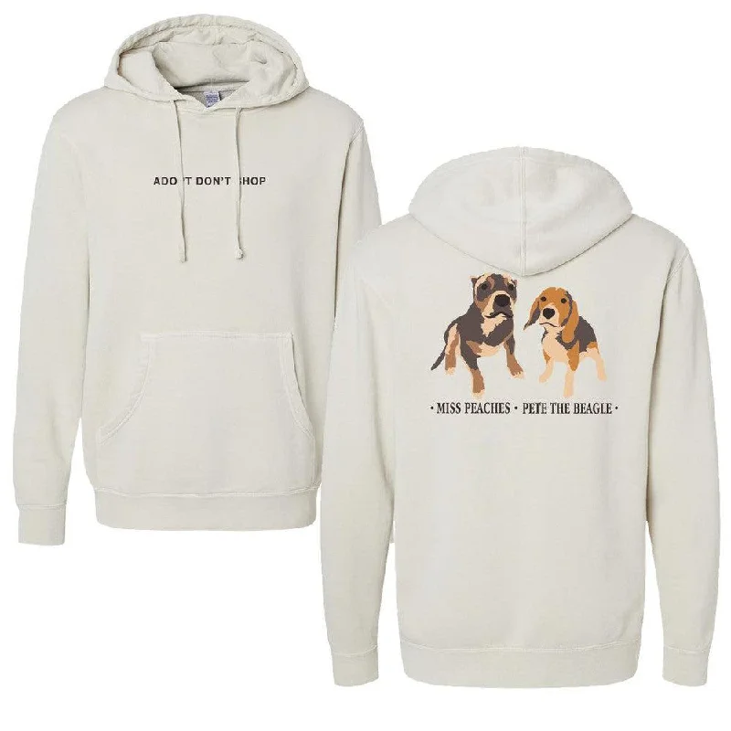 Water - resistant men hoodie for rainy days Miss Peaches & Pete The Beagle Hoodie