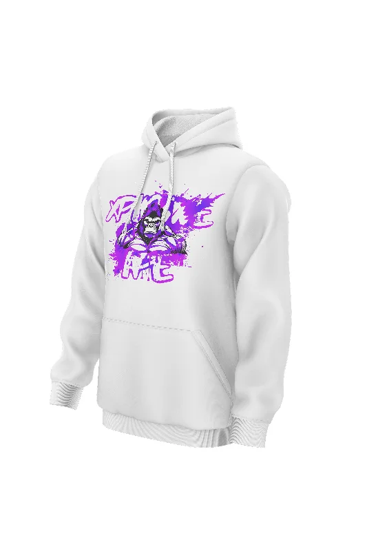 Camouflage - pattern men hoodie for outdoor enthusiasts XAPE Splatter Graffiti V1 Hoodie - White Camouflage - pattern men hoodie for outdoor enthusiasts XAPE Splatter Graffiti V1 Hoodie - White