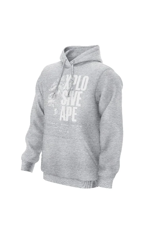 Men hoodie for gym workouts with moisture - wicking technology XAPE Vanguard V2 Hoodie - Grey
