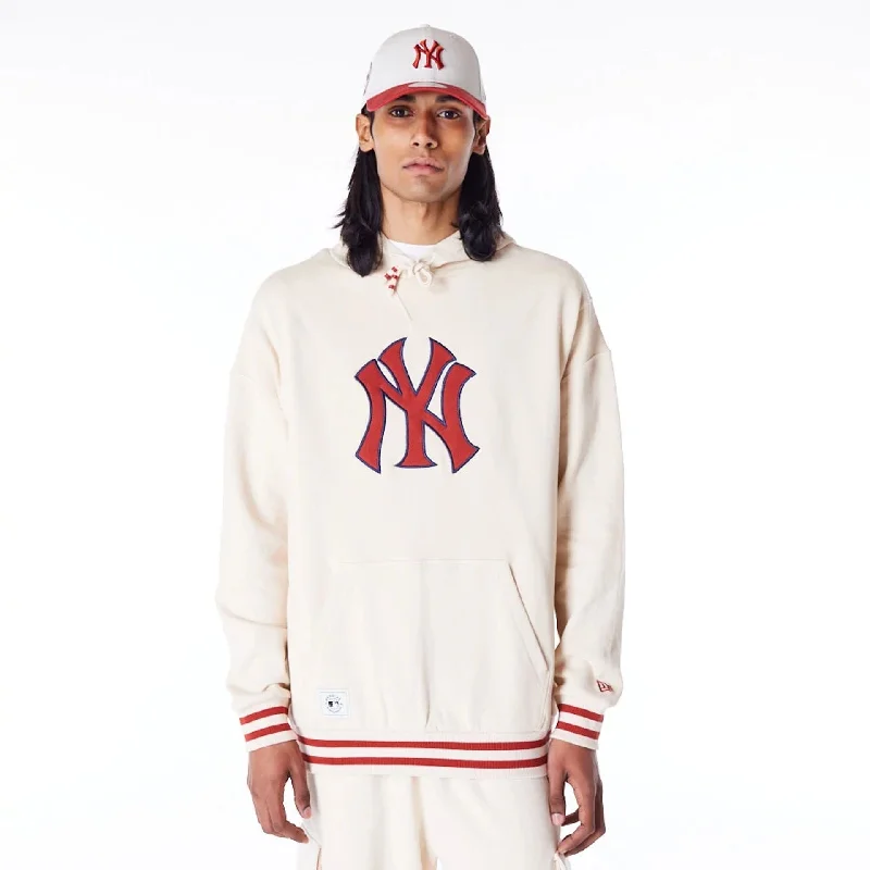 Men hoodie with a drawstring hood and adjustable hem New York Yankees MLB Rib Infill Stone Oversized Pullover Hoodie Men hoodie with a drawstring hood and adjustable hem New York Yankees MLB Rib Infill Stone Oversized Pullover Hoodie