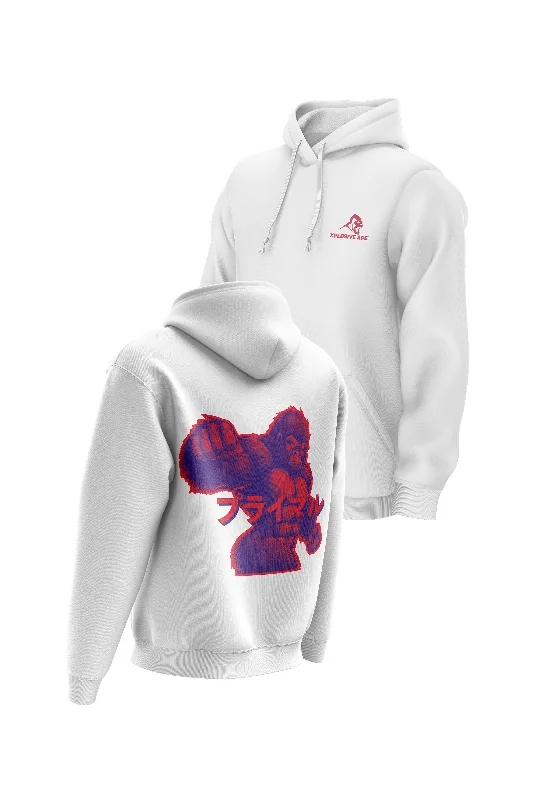 Graphic - printed men hoodie with anime motifs for otaku fans XAPE Inferno V2 Hoodie - White