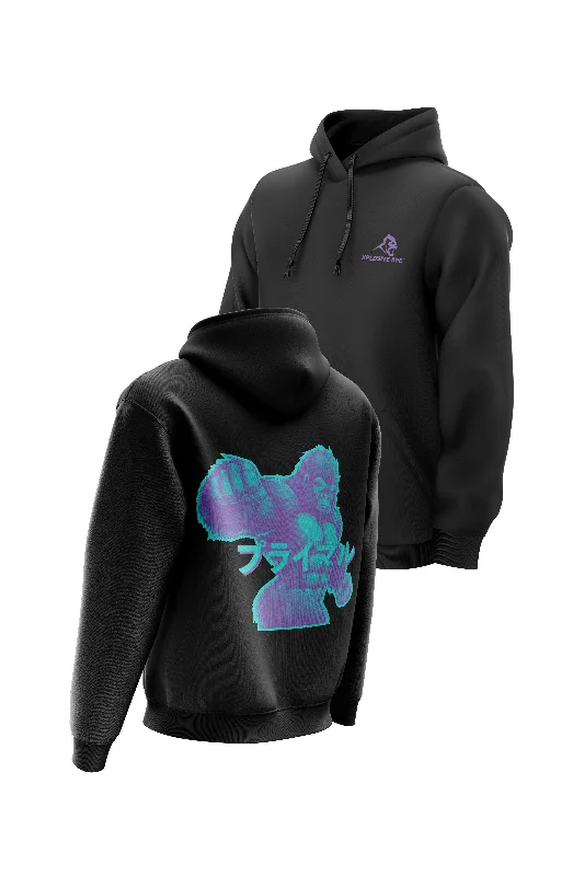 Fleece - lined men hoodie for extreme cold weather XAPE Inferno V3 Hoodie - Black