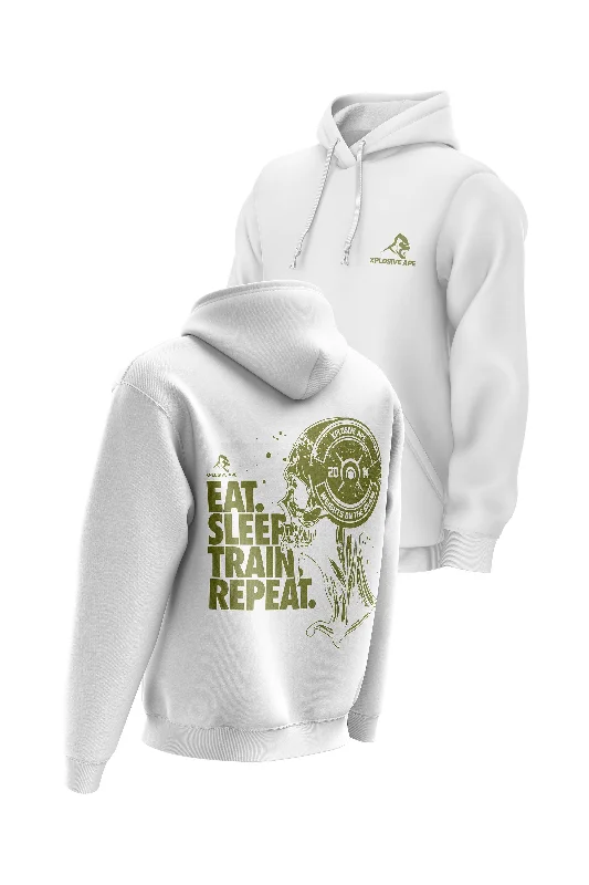 Plus - size men hoodie with a roomy fit for comfort XAPE Addict Hoodie - White