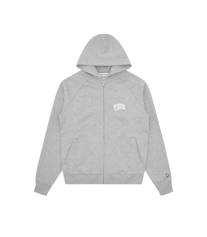 Halloween - themed men hoodie with spooky prints SMALL ARCH LOGO ZIP THROUGH - HEATHER GREY Halloween - themed men hoodie with spooky prints SMALL ARCH LOGO ZIP THROUGH - HEATHER GREY