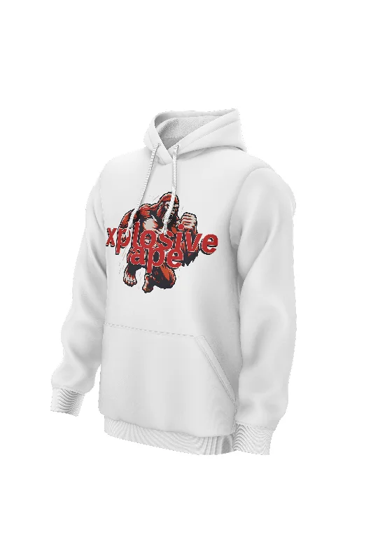 Slim - fit men hoodie to pair with skinny jeans XAPE Fury V2 Hoodie - White