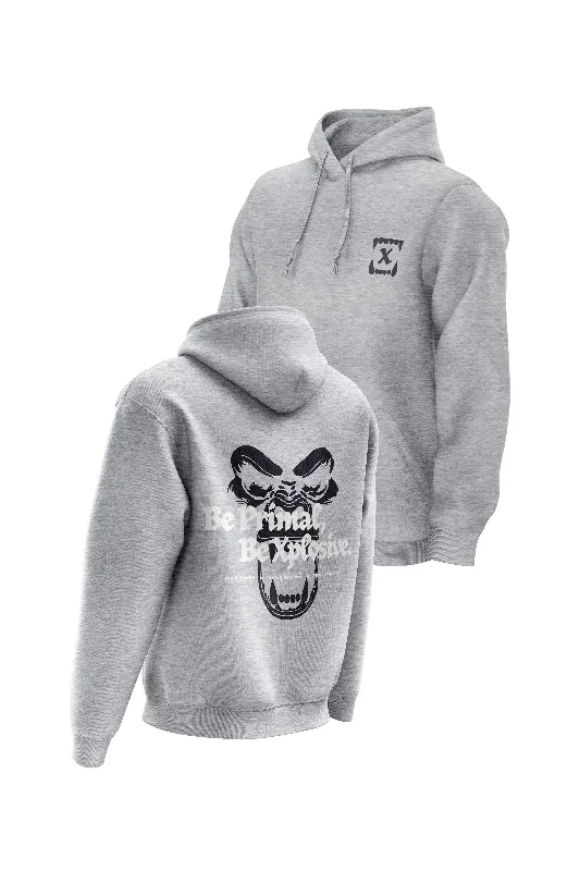 Luxury men hoodie made from cashmere - blend material XAPE Primal Power V5 Hoodie - Grey