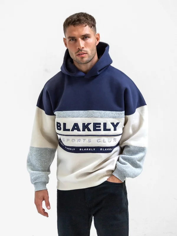 Water - resistant men hoodie for rainy days Alpine Sports Relaxed Hoodie - Navy