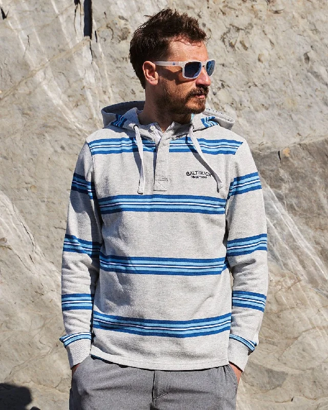 Organic cotton men hoodie for a sustainable and soft feel Byron - Mens Pop Hoodie - Grey