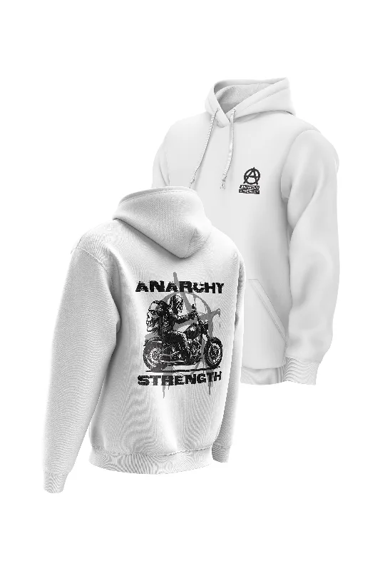 Oversized men hoodie with dropped shoulders for a streetwear look AS Chaos Cruiser Hoodie - White