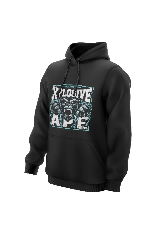 Water - resistant men hoodie for rainy days XAPE Cold Blooded Hoodie - Black