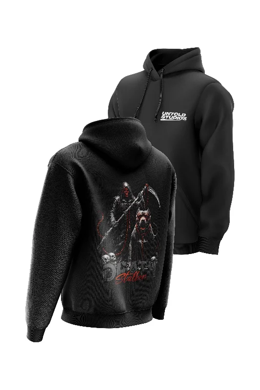 Camouflage - pattern men hoodie for outdoor enthusiasts Untold Studios Death Stalker Hoodie - Black