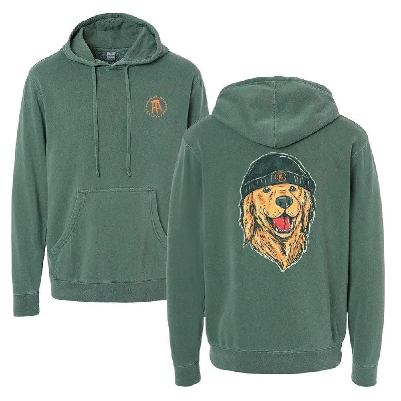 Camouflage - pattern men hoodie for outdoor enthusiasts Winter Dog Pigment Dyed Hoodie