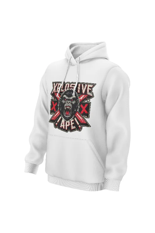 Camouflage - pattern men hoodie for outdoor enthusiasts XAPE Explicit Hoodie - White