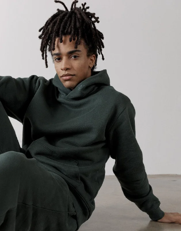 Solid - color men hoodie in trendy olive green The Oversized Pullover Hoodie in Earth Green