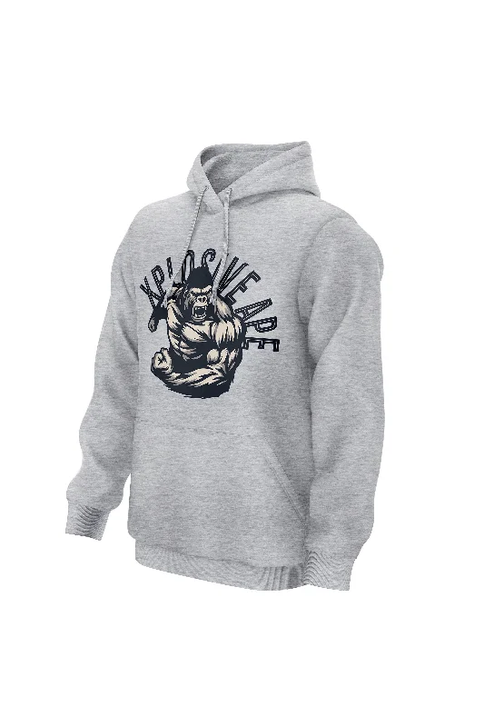 Men hoodie with a drawstring hood and adjustable hem XAPE Ferocity V2 Hoodie - Grey