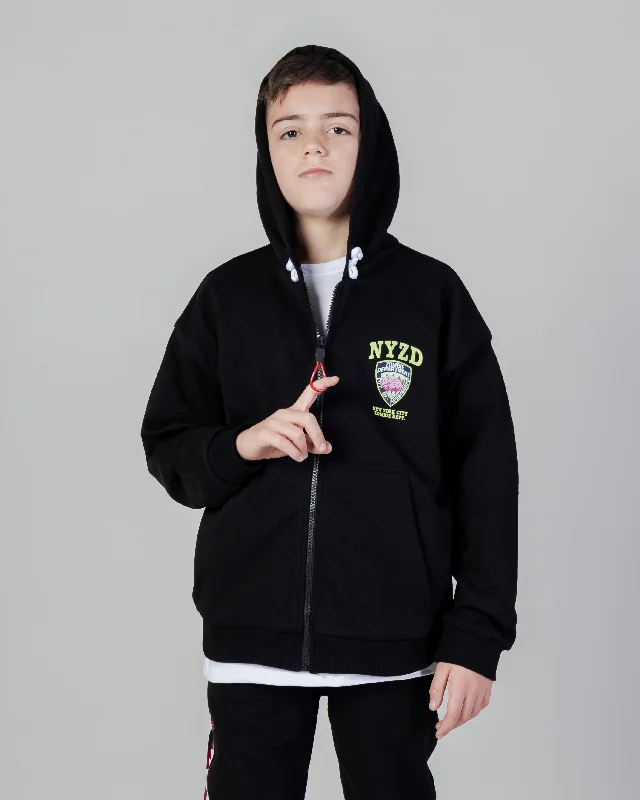Oversized men hoodie with dropped shoulders for a streetwear look Nyzd Full Zip Hoodie Youth